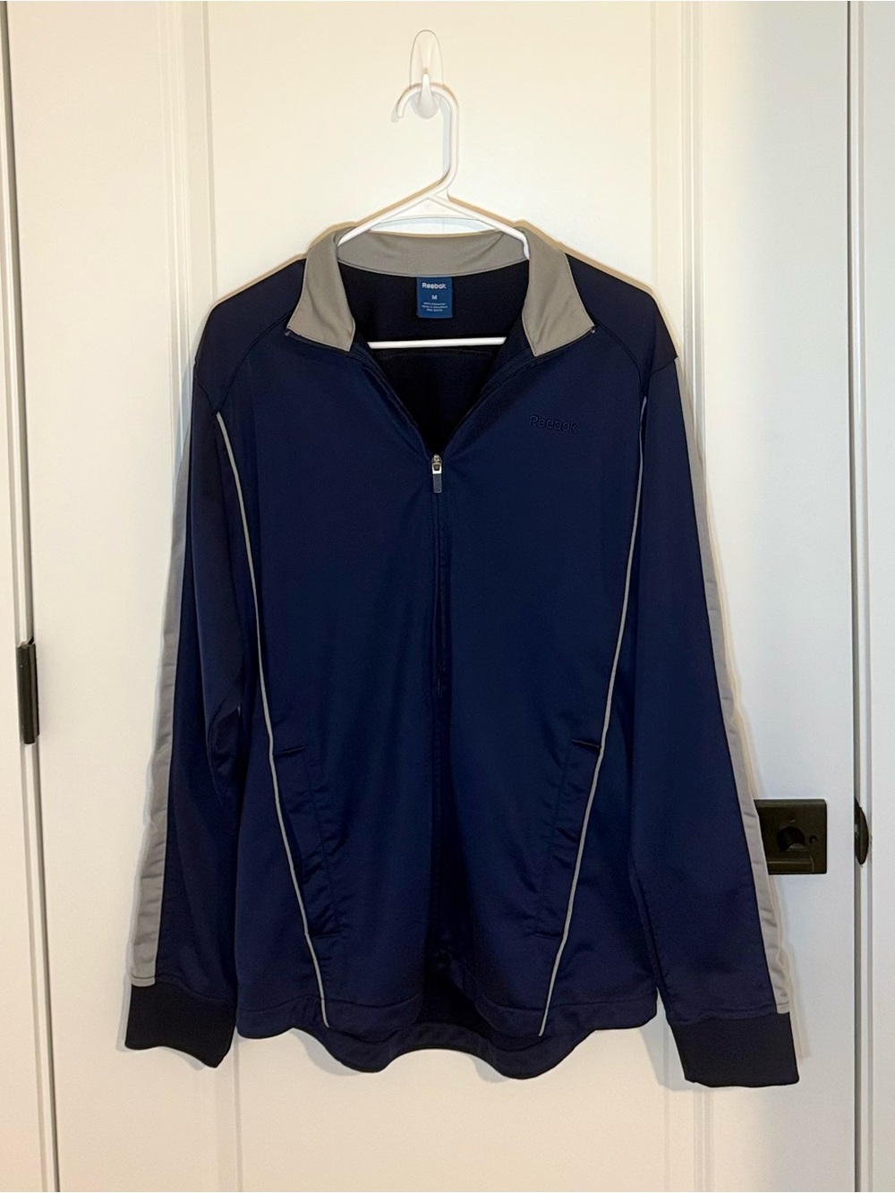 Reebok Navy and Gray Full-Zip Jacket